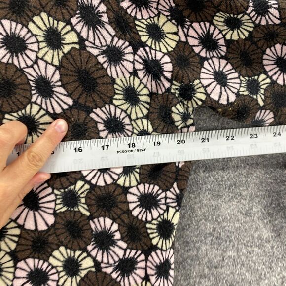 Sag Harbor Cardigan Women M Medium Black Floral Knit Button Long Sleeve Cotton - Picture 7 of 9